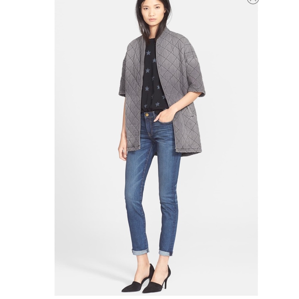Current/Elliott The Quilted Car Coat Gray Size 1